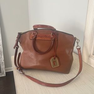 Dooney & Bourke Pebbled Leather Brown Satchel